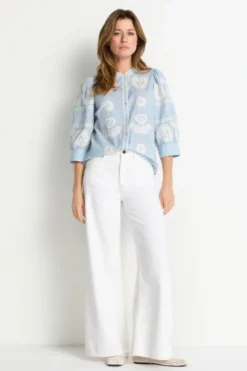 Boho-Bluse mit Stickerei