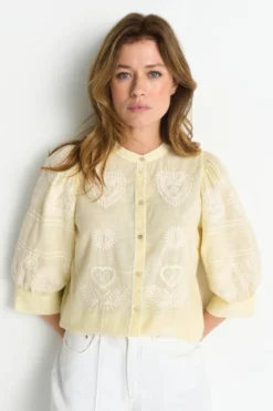 Boho-Bluse mit Stickerei