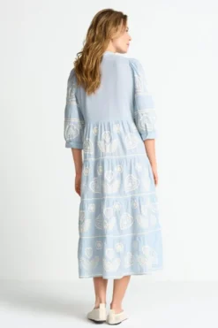 Boho-Kleid mit Stickerei