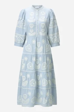 Boho-Kleid mit Stickerei