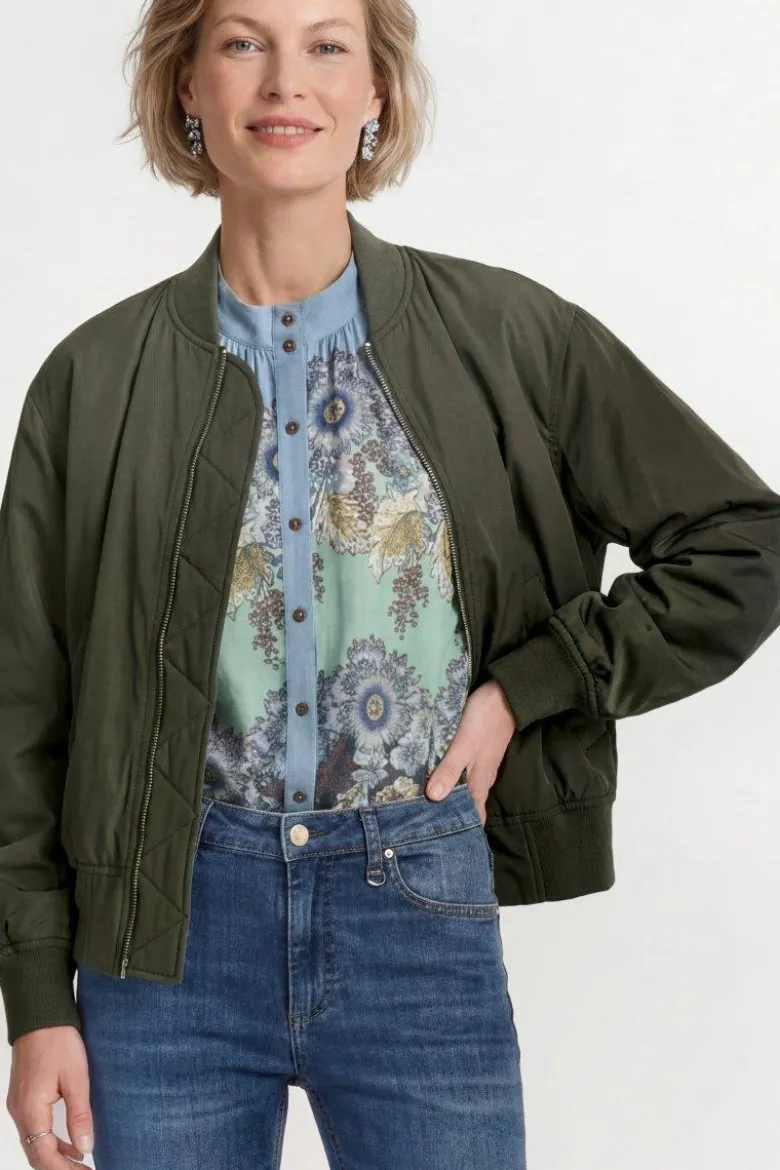 Bomberjacke mit Stehkragen
