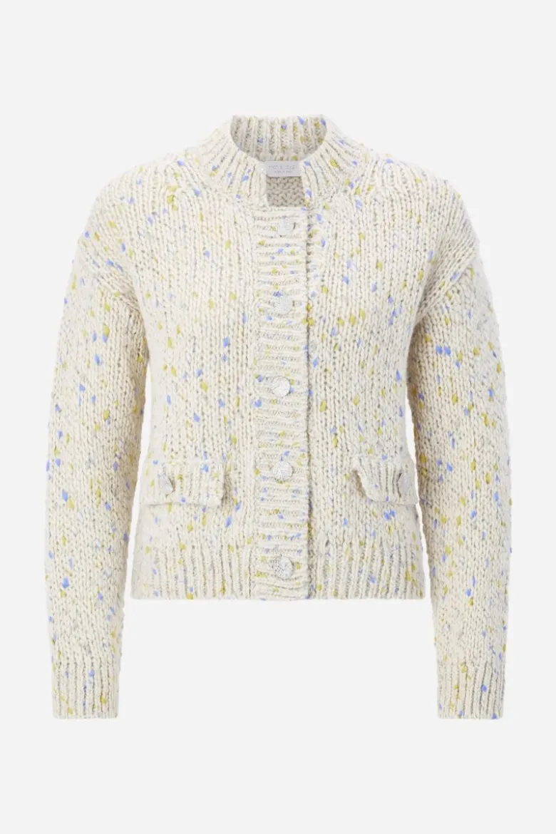 Bouclé-Cardigan mit Knöpfen