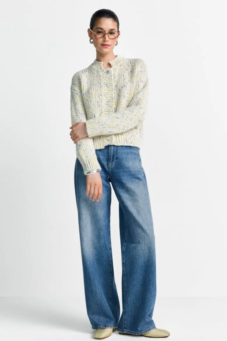 Bouclé-Cardigan mit Knöpfen