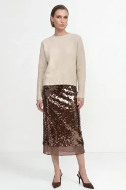 Bouclé-Pullover, cropped