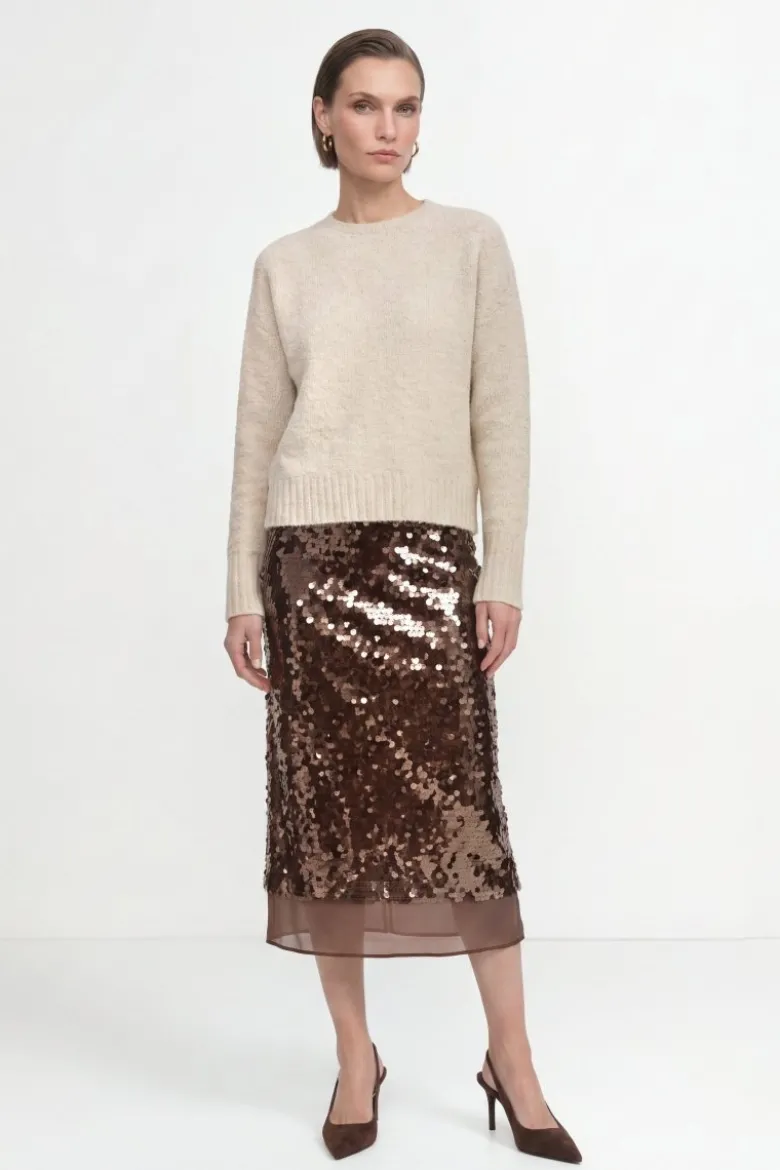 Bouclé-Pullover, cropped