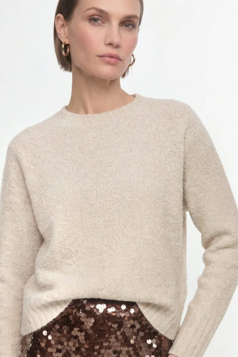 Bouclé-Pullover, cropped