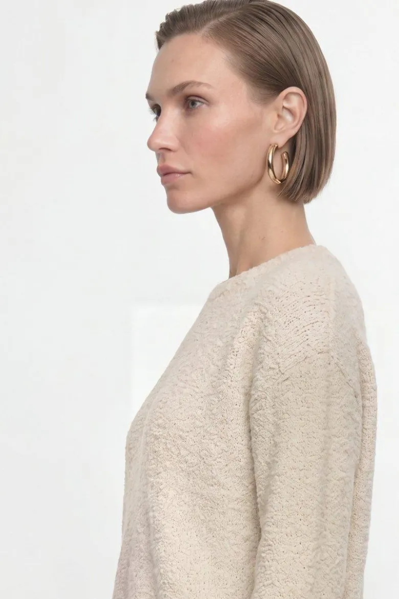 Bouclé-Pullover, cropped