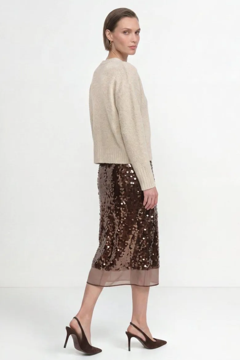 Bouclé-Pullover, cropped