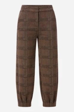 Bundfaltenhose mit Glencheck