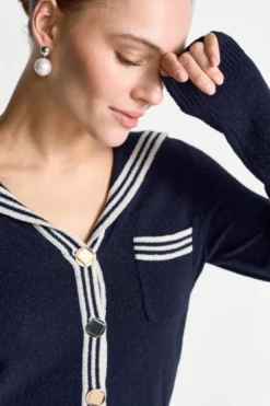 Cardigan mit Matrosenkragen