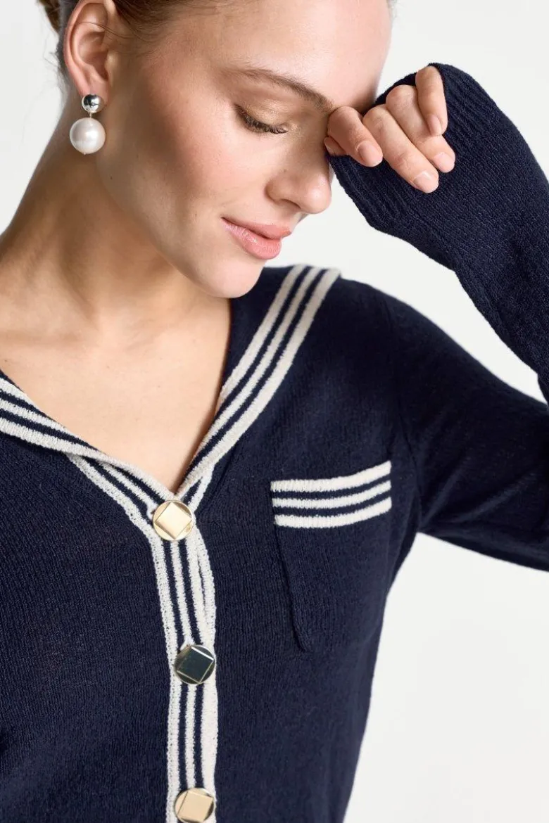 Cardigan mit Matrosenkragen