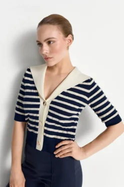 Cardigan mit Matrosenkragen