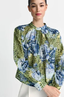 Chiffonbluse mit Blumenprint