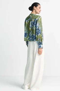 Chiffonbluse mit Blumenprint
