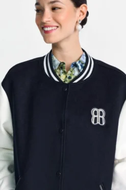 College-Jacke im Oversized-Fit