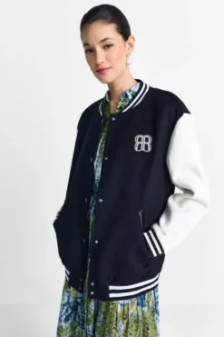 College-Jacke im Oversized-Fit