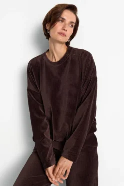 Cord-Pullover im Oversized-Fit