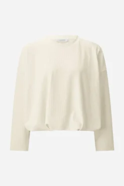 Cordpullover mit Mock-Neck