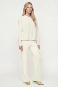 Cordpullover mit Mock-Neck