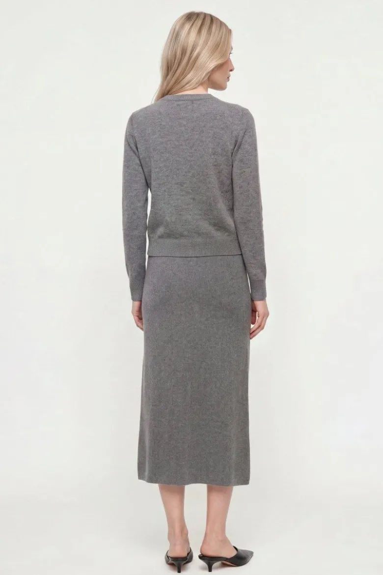 Cropped Cardigan aus Merino-Mix