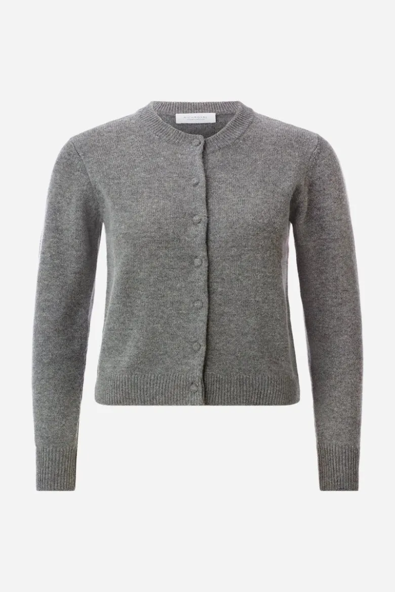 Cropped Cardigan aus Merino-Mix
