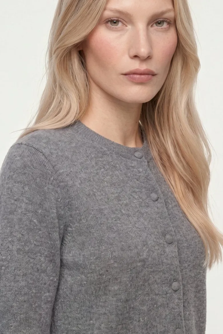 Cropped Cardigan aus Merino-Mix