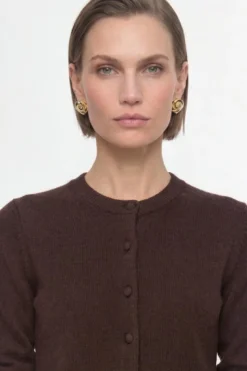 Cropped Cardigan aus Merino-Mix