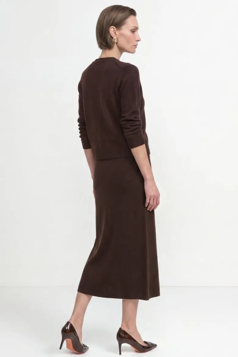 Cropped Cardigan aus Merino-Mix