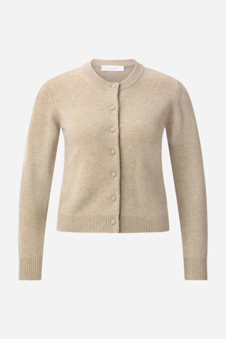 Cropped Cardigan aus Merino-Mix
