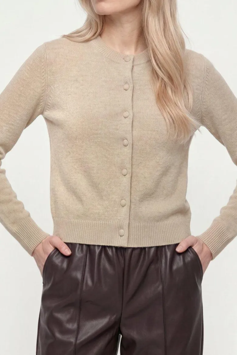 Cropped Cardigan aus Merino-Mix