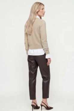 Cropped Cardigan aus Merino-Mix