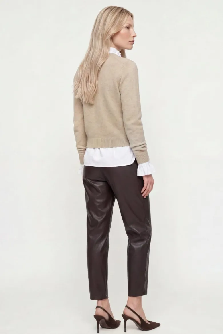 Cropped Cardigan aus Merino-Mix