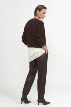 Cropped Cardigan mit Rippstruktur