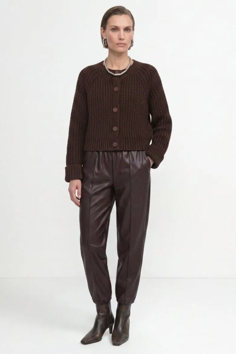 Cropped Cardigan mit Rippstruktur