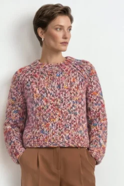 Cropped Grobstrickpullover