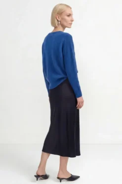 Cropped Pullover mit U-Boot-Ausschnitt