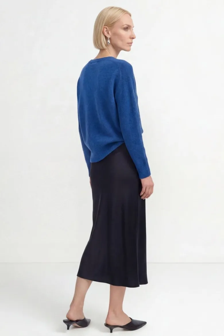 Cropped Pullover mit U-Boot-Ausschnitt