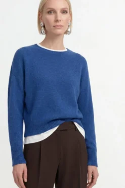 Cropped Pullover mit U-Boot-Ausschnitt