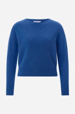 Cropped Pullover mit U-Boot-Ausschnitt