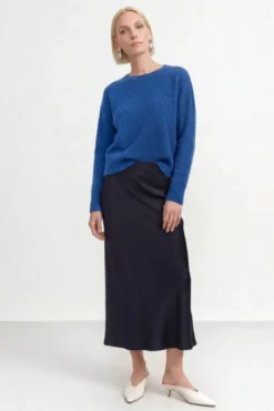 Cropped Pullover mit U-Boot-Ausschnitt