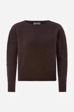 Cropped Pullover mit U-Boot-Ausschnitt