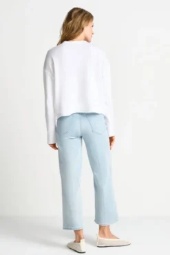 Cropped Sweatshirt mit Brusttasche