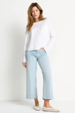 Cropped Sweatshirt mit Brusttasche