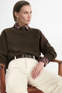 Cropped Sweatshirt mit Stehkragen