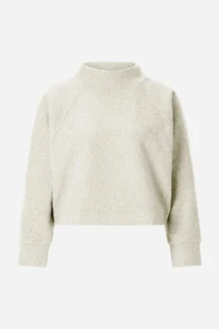 Cropped Sweatshirt mit Stehkragen