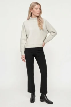 Cropped Sweatshirt mit Stehkragen