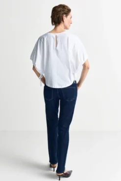 Cropped-Top mit Schleifen-Print