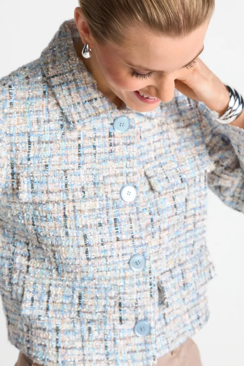 Cropped Tweedjacke