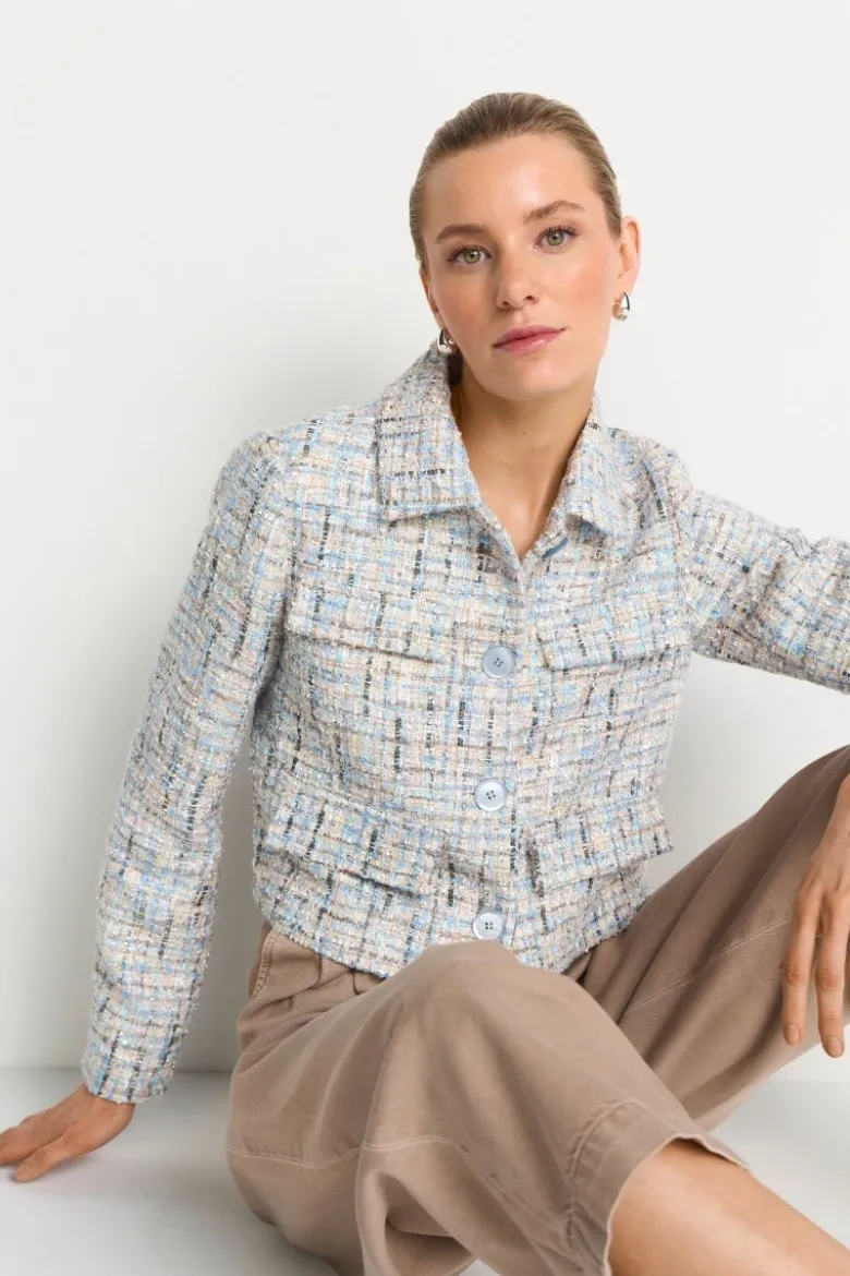 Cropped Tweedjacke
