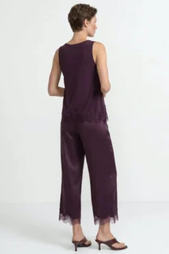 Culotte aus Satin mit Spitze